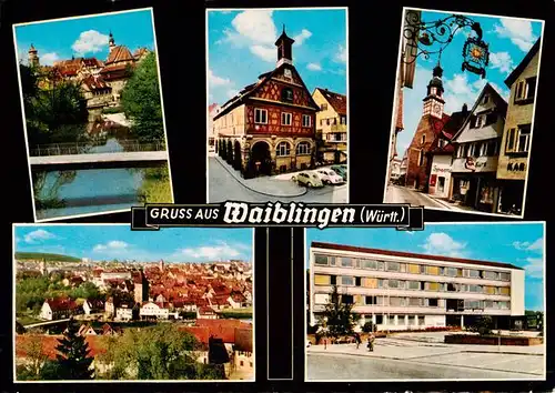 AK / Ansichtskarte  Waiblingen_Rems Teilansichten Altstadt Stadtpanorama Waiblingen Rems