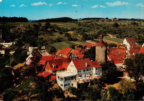 AK / Ansichtskarte 73899170 Buerg_Winnenden Hoehengasthof Terrassencafé Schoene Aussicht Buerg Winnenden