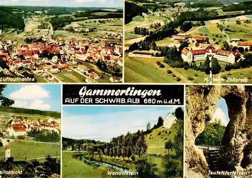 AK / Ansichtskarte 73899173 Gammertingen Luftaufnahmen Kurheim Zolleralb Wendelstein Teufelstarfelsen Landschaftspanorama Gammertingen