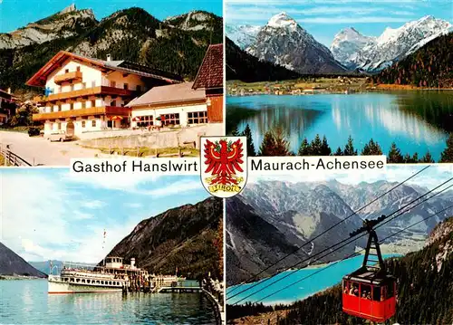 AK / Ansichtskarte  Maurach_Achensee_TiroL_AT Gasthof Hanslwirt Alpen Bergbahn Dampfer 