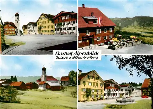 AK / Ansichtskarte  Sulzberg_Vorarlberg_AT Gasthof Alpenblick Motiv mit Kirche 