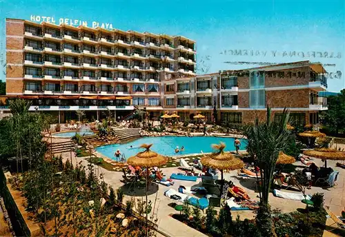 AK / Ansichtskarte  Palma-Nova_Palma_de_Mallorca_ES Hotel Delfin Playa Piscina 