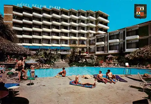 AK / Ansichtskarte  Palma-Nova_Palma_de_Mallorca_ES Hotel Delfin Playa Piscina 