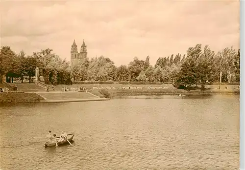 AK / Ansichtskarte 73899276 Magdeburg Kulturpark am Adolf-Mittag-See Magdeburg