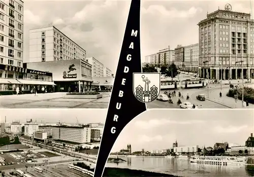 AK / Ansichtskarte  Magdeburg Karl-Marx-Strasse Wilhelm-Pieck-Allee Interhotel International Elbe Magdeburg