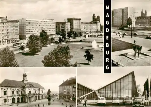 AK / Ansichtskarte 73899287 Magdeburg Wilhelm Pieck Allee Karl-Marx-Strasse Rathaus Ausstellungszentrum Kulturpark Rotehorn Magdeburg