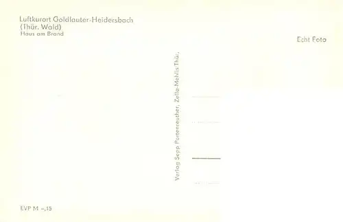 AK / Ansichtskarte 73899334 Heidersbach Haus am Brand Heidersbach