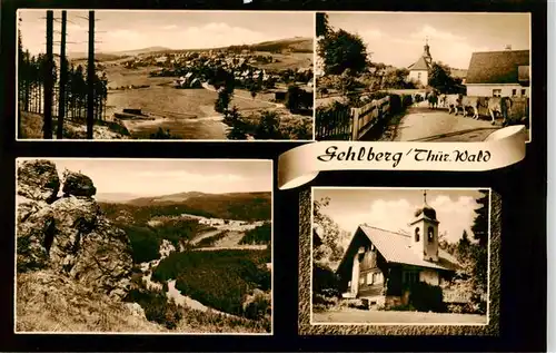 AK / Ansichtskarte  Gehlberg Panorama Viehauftrieb Kapelle Gehlberg