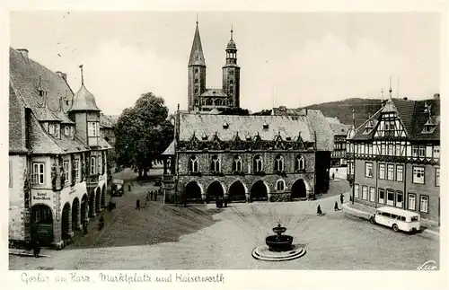 AK / Ansichtskarte  Goslar Marktplatz und Kaiserworth Goslar