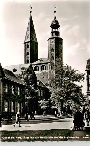 AK / Ansichtskarte  Goslar Blick auf die Marktkirche von der Breitenstrasse Goslar