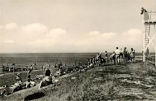 AK / Ansichtskarte  Husum__Nordfriesland Freibad 