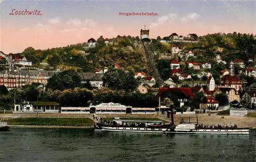 AK / Ansichtskarte  Loschwitz_Dresden_Elbe Bergschwebebahn 