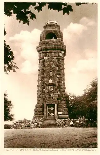 AK / Ansichtskarte  Porta_Westfalica Bismarksaeule auf dem Jacobsberg Porta_Westfalica