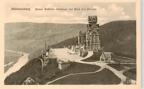 AK / Ansichtskarte  Hohensyburg_Dortmund Kaiser Wilhelm Denkmal mit Blick ins Ruhrtal 