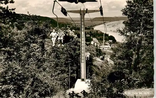 AK / Ansichtskarte  Bad_Niederbreisig Blick von der Burg Rheineck Sesselbahn ins Rheintal Bad_Niederbreisig