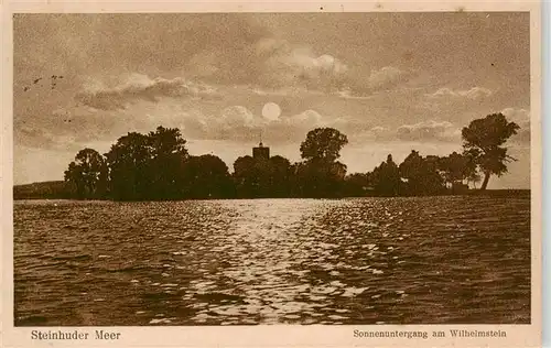 AK / Ansichtskarte 73899520 Steinhuder_Meer_Wunstorf Sonnenuntergang am Wilhelmstein 