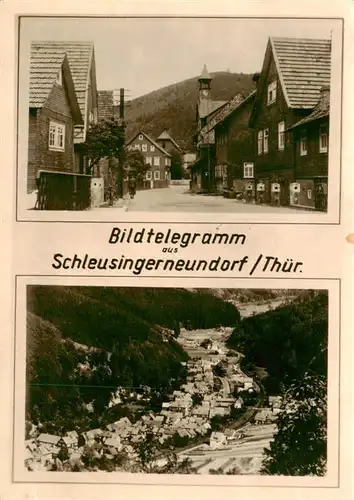 AK / Ansichtskarte  Schleusingerneundorf Ortsansicht Panorama Schleusingerneundorf