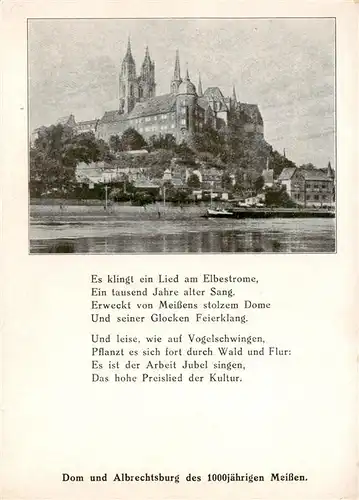 AK / Ansichtskarte  Meissen_Elbe_Sachsen Dom und Albrechtsburg Meissen_Elbe_Sachsen