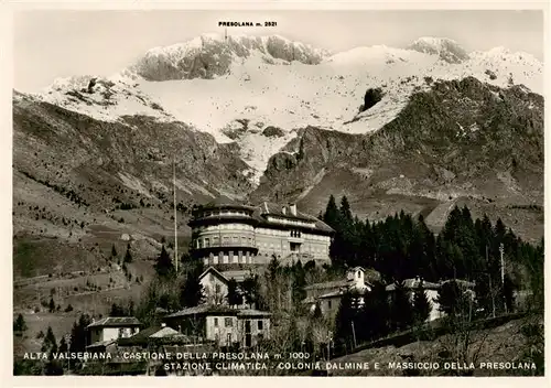 AK / Ansichtskarte  Presolana_Bergamo_Lombardia_IT Castione delle Presolana Stazione Climatica Colonia Dalmine e Massiocio della Presolana 