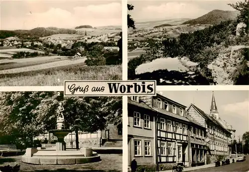 AK / Ansichtskarte  Worbis_Eichsfeld Panorama Blick vom Kanstein Krengeljaeger Ernst Thaelmann Strasse 