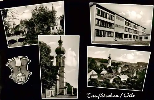 AK / Ansichtskarte 73899655 Taufkirchen_Vils Teilansichten Kirche Panorama Taufkirchen Vils