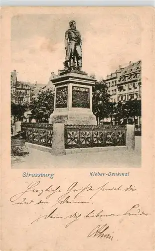 AK / Ansichtskarte  Strassburg__Strasbourg_67_Bas-Rhin Kleber Denkmal 