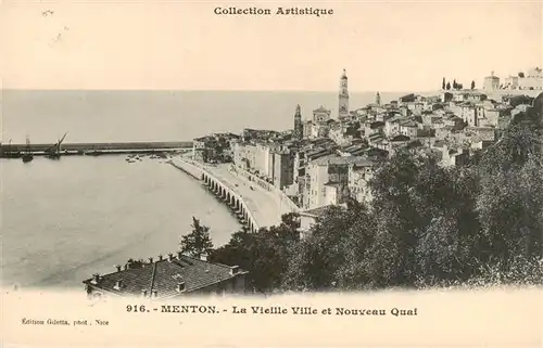 AK / Ansichtskarte  Menton_06 La Vieille Ville et Nouveau Quai 