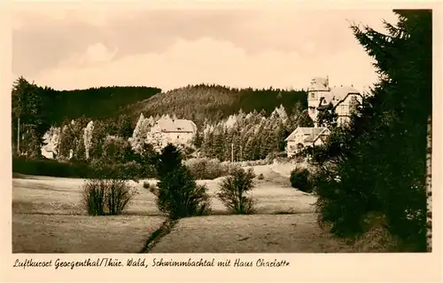 AK / Ansichtskarte  Georgenthal_Gotha Schwimmbachtal mit Haus Charlotte Georgenthal Gotha