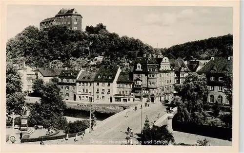 AK / Ansichtskarte  Greiz_Thueringen Heinrichsbruecke und Schloss Greiz Thueringen