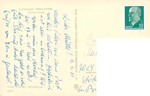 AK / Ansichtskarte  Tabarz_Bad_Tabarz Zimmerbergstrasse 