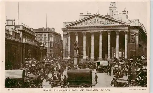 AK / Ansichtskarte 73899816 London__UK Royal Exchange and Bank of England 