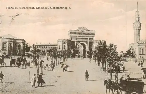 AK / Ansichtskarte 73899850 Constantinople Place du Seraskerat Stamboul Constantinople