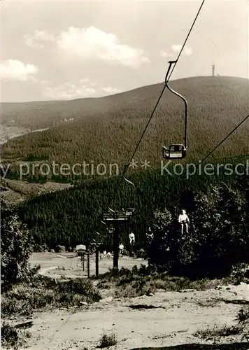 AK / Ansichtskarte  Sessellift_Chairlift_Telesiege Oberwiesenthal Erzgeb.  