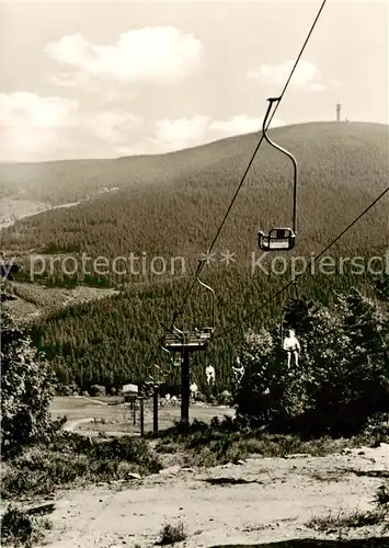 AK / Ansichtskarte  Sessellift_Chairlift_Telesiege Oberwiesenthal Erzgeb.  