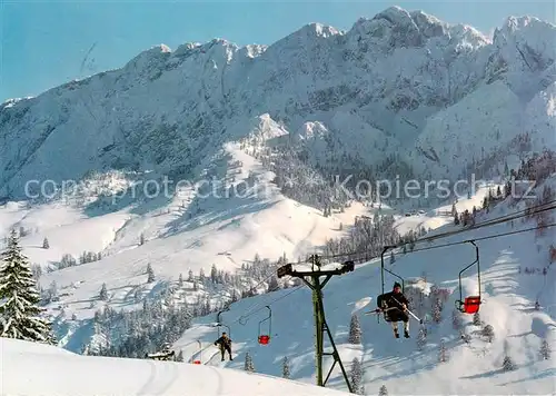 AK / Ansichtskarte 73899893 Sessellift_Chairlift_Telesiege Kufstein Steinberg 