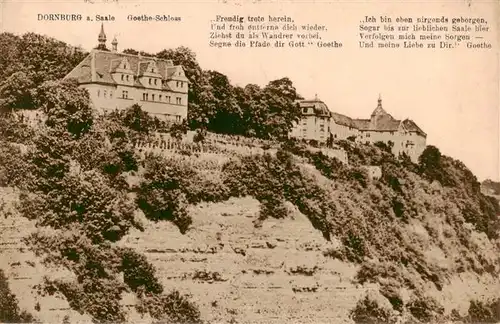 AK / Ansichtskarte 73899917 Dornburg_Saale Goethe Schloss Dornburg_Saale