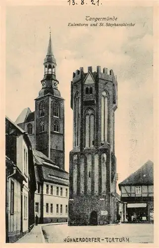 AK / Ansichtskarte  Tangermuende Eulenturm und St Stephanskirche Tangermuende