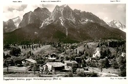 AK / Ansichtskarte  Grainau mit Wettersteingebirge Grainau