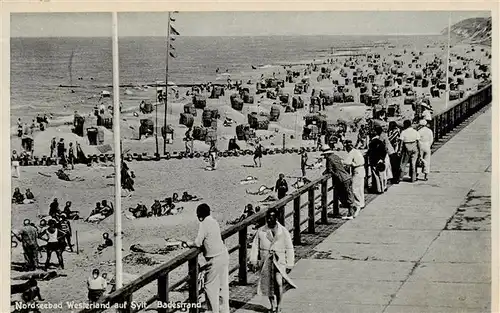 AK / Ansichtskarte  Westerland_Sylt Badestrand Westerland_Sylt