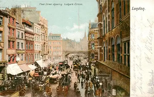 AK / Ansichtskarte  London__UK Fleet Street showing Ludgate Circus 