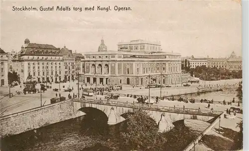 AK / Ansichtskarte  Stockholm Gustaf Adolfs torg med Kungl. Operan Stockholm