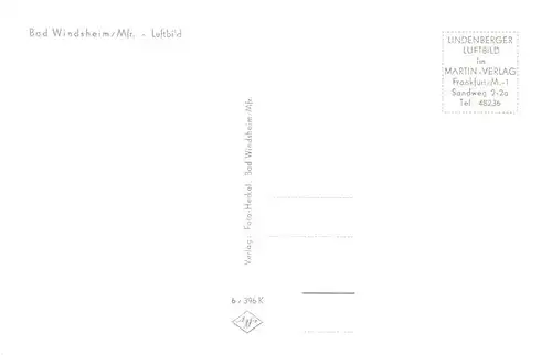 AK / Ansichtskarte  Bad_Windsheim Fliegeraufnahme Bad_Windsheim