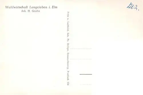 AK / Ansichtskarte  Langeleben_Elm Waldwirtschaft Langeleben_Elm