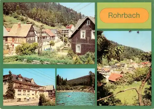 AK / Ansichtskarte 73900187 Rohrbach_Saalfeld Ortsmotiv Konsum Gaststaette Sorbitzergrund Freibad Teilansicht Rohrbach Saalfeld