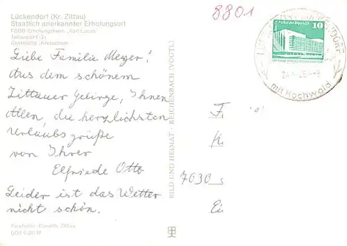AK / Ansichtskarte  Lueckendorf FDGB Erholungsheim Karl Lucas Teilansichten Gaststaette Krescham Lueckendorf