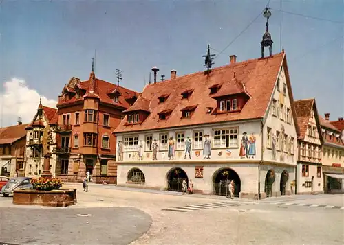 AK / Ansichtskarte  Haslach_Kinzigtal Rathaus Brunnen Haslach_Kinzigtal