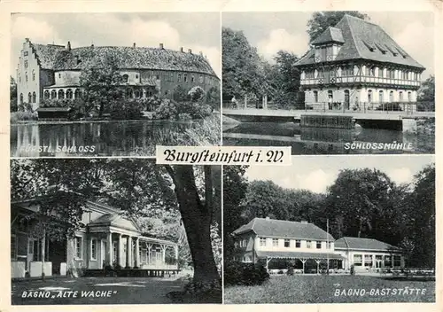 AK / Ansichtskarte 73900198 Burgsteinfurt Fuerstl Schloss Schlossmuehle Bagno Alte Wache Bagno Gaststaette Burgsteinfurt