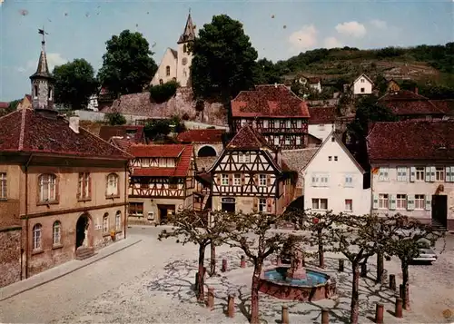 AK / Ansichtskarte  Zwingenberg_Bergstrasse Marktplatz Zwingenberg_Bergstrasse