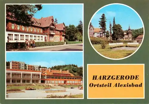 AK / Ansichtskarte  Alexisbad_Harz Hotel Linde und Cafe Exquisit Ferienheim Geschwister Scholl Kreisstrasse Alexisbad_Harz