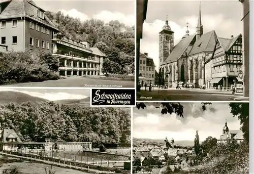 AK / Ansichtskarte  Schmalkalden Robert Koch Krankenhaus Altmarkt Schwimmbad Teilansicht Schmalkalden